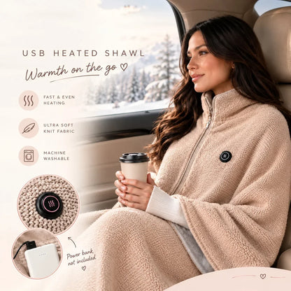 🔥 Christmas Sale — 50% OFF! ❄️ Stay Warm All Winter — Portable Electric Heated Blanket Shawl